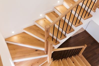 Curved Staircase Installation in Conroe, TX